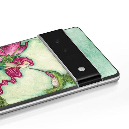 Amy Brown Flirting Fairy and Hummingbird Google Pixel 6 Pro Skin